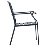 vidaXL Ensemble de chaises de jardin empilables 5 Pièces anthracite