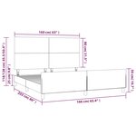 vidaXL Cadre de lit sans matelas gris 160x200 cm similicuir