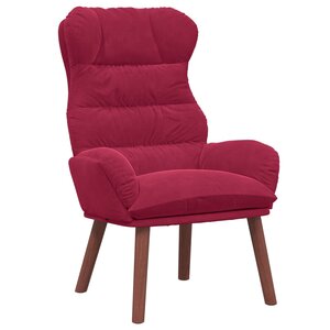 vidaXL fauteuil Bordeaux 69 x 74 x 93 cm Velours