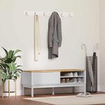 vidaXL Banc de couloir FLORO Blanc 115 x 40 x 45 cm Bois de Pin Massif