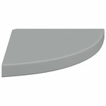 vidaXL Étagère d'angle flottante gris 35x35x3 8 cm MDF