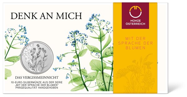 Pièce de monnaie 10 euro Autriche 2023 argent BU – Myosotis