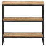 vidaXL Table console 70x35x70 cm bois de manguier massif brut