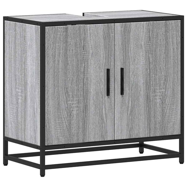 vidaXL Armoire de lavabo de salle de bain sonoma gris 65x33x60 cm