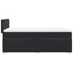 vidaXL Sommier à lattes de lit avec matelas Noir 80x200cm Similicuir