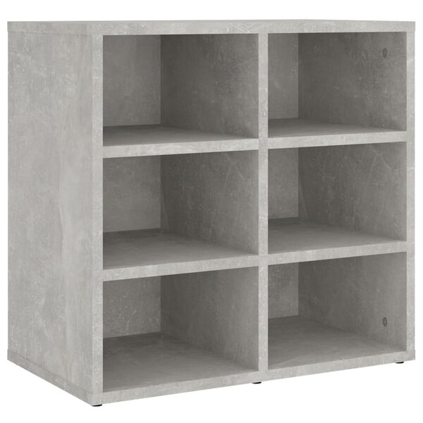 vidaXL Armoire à chaussures Gris béton 52 5x30x50 cm