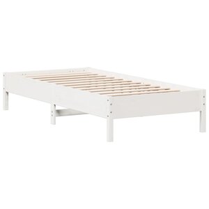 vidaXL Cadre de lit sans matelas blanc 100x200 cm bois de pin massif