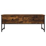 vidaXL Table basse chêne fumé 101x49x39 5 cm bois d'ingénierie