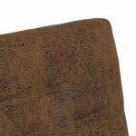 vidaXL Chaises de Salle à Manger avec Roues 2 Pièces Marron Simili daim