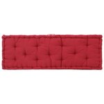 vidaXL Coussin de plancher de palette Coton 120x40x7 cm Bordeaux