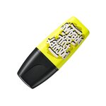 LOT de 10 Surligneur fluorescent Stabilo Boss Mini by Snooze One Mini - Trait entre 2 et 5 mm - Encre à base d'eau - Anti-dessèchement - Jaune