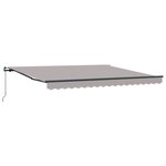 vidaXL Auvent rétractable manuel gris clair 400x300 cm