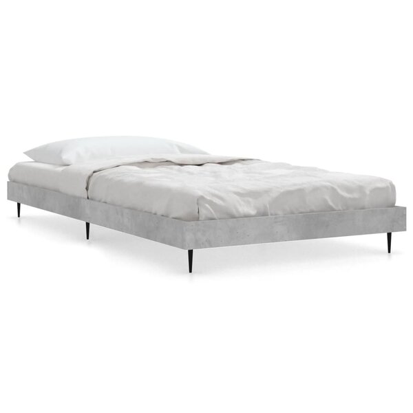 vidaXL Cadre de lit sans matelas gris béton 100x200 cm