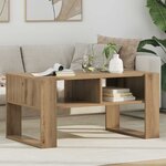 vidaXL Table basse Chêne artisanal 92 x 53 x 45 cm Bois d'ingénierie