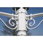 vidaXL Lampadaire de jardin 3 bras 215 cm Blanc Aluminium