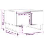 vidaXL Table basse chêne fumé 55x55x36 5 cm bois d'ingénierie