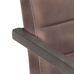 vidaXL Chaises à manger cantilever lot de 6 marron cuir véritable