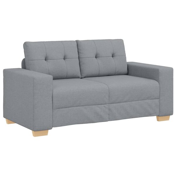 vidaXL Canapé causeuse gris clair 120 cm tissu