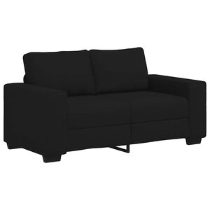 vidaXL Canapé à 2 places noir 120 cm tissu