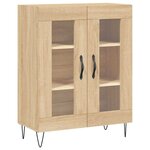 vidaXL Buffet haut Chêne sonoma 69 5x34x180 cm Bois d'ingénierie