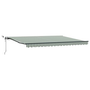 vidaXL Auvent rétractable Vert et blanc 450 × 300 cm Polyester