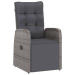 Vidaxl mobilier à dîner jardin 11pièces avec coussins résine tressée gris