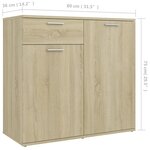 vidaXL Buffet Chêne sonoma 80x36x75 cm Aggloméré