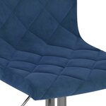 Vidaxl tabourets de bar 2 pcs bleu velours