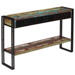 vidaXL Table console Bois de récupération massif 120 x 30 x 76 cm