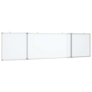 vidaXL Tableau blanc magnétique pliable 160x40x1 7 cm aluminium