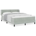 vidaXL Lit à ressorts avec matelas gris foncé 80x200 cm en velours
