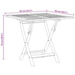 vidaXL Table pliable de jardin 85x85x76 cm Bois de teck solide