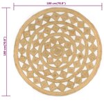Vidaxl tapis fait à la main jute tressée 180 cm