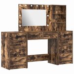 vidaXL Table de Toilette avec tiroir 3 Pièces Marron 40 x 41 x 135 cm