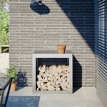 vidaXL Portant de bois de chauffage 60x40x60 cm acier galvanisé