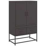 vidaXL Buffet haut noir 68x39x111 5 cm acier