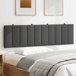 vidaXL Coussin de tête de lit Hanko gris foncé 180 cm tissu
