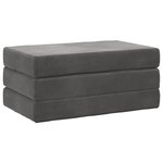vidaXL Canapé-lit pliable 80 x 67 x 45 cm Gris foncé