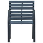 vidaXL Chaises de jardin 2 Pièces Gris Bois