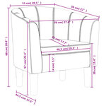 vidaXL Fauteuil blanc similicuir