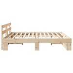 vidaXL Cadre de lit Marron 180 x 200 cm Bois massif en pin