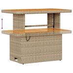 vidaXL Ensemble de canapé de jardin 10 Pièces Beige polyrotin