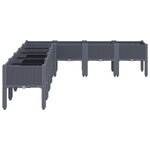vidaXL Jardinière avec pieds gris 200x160x42 cm PP