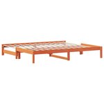 vidaXL Lit de jour et lit gigogne sans matelas cire marron 90x190 cm