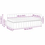 vidaXL Cadre de lit d'angle avec matelas Noir 90 x 190 cm Velours