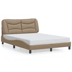vidaXL Cadre de lit sans matelas Hvar cappuccino 120x200 cm similicuir