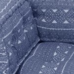 vidaXL Pouf Indigo Tissu