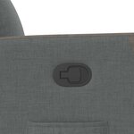 vidaXL Fauteuil inclinable Gris foncé Tissu
