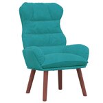 vidaXL Fauteuil relaxant en velours turquoise