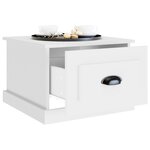 vidaXL Table basse blanc 50x50x35 cm bois d'ingénierie